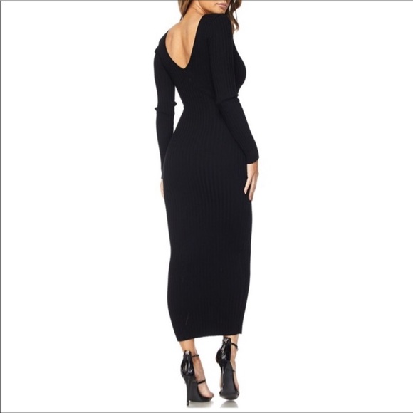 💐NWT Super Chic Black BodyCon Maxi - Picture 5 of 8